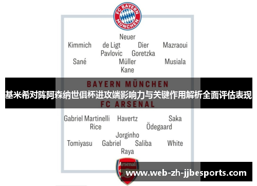 基米希对阵阿森纳世俱杯进攻端影响力与关键作用解析全面评估表现